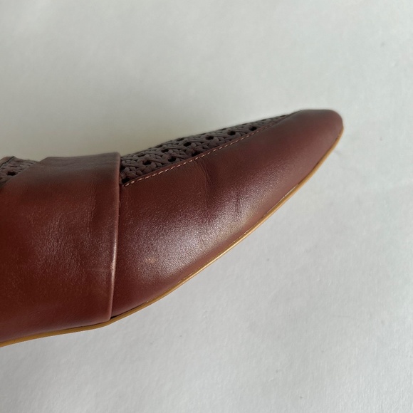 Cole Haan Brown Leather Weaving Point Toe Mules size 5.5 - Picture 15 of 16